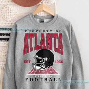 Atlanta Football Vintage Sweatshirt T-Shirt, Retro Falcon Crewneck, Oversized Falcons Football Sweatshirt, Atlanta Football Fan Gift FBH17