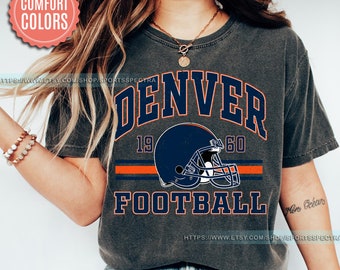 Denver Football Vintage Style Comfort Colors T-Shirt,Retro Denver Football Shirt,Denver Footbal Fans Gift Sweater,Sunday Football FAG10