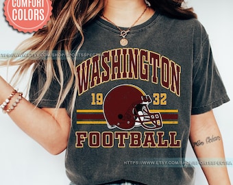 Washington Football Vintage Style Comfort Colors T-Shirt,Washington Crewneck Commander Sweater,Washington Fan Gift,Washington Shirt FAG27