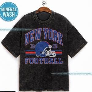 Giant Vintage Style Mineral Wash T-Shirt, New York Football T-shirt, NY Giant T-Shirt, New York Football T-shirt, New York Fan Gift FAG9