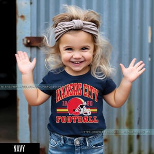Kansas City Football Vintage Toddler T-Shirt, Kansas City Football Kids, Football Toddler, Kansas City Fan Gifts FAG8 image 5
