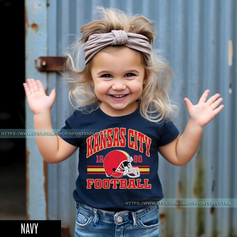 Kansas City Football Vintage Toddler T-Shirt, Kansas City Football Kids, Football Toddler, Kansas City Fan Gifts FAG8 image 5