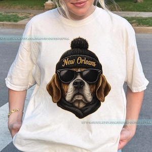 New Orleans Football Mascot Style Comfort Colors T-Shirt, New Orleans Football T-Shirt, Retro Saints Shirt, Saints Football T-Shirt FMS11
