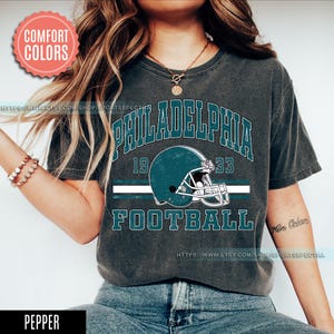 Philadelphia Football Vintage Style Comfort Colors T-Shirt,Philadelphia Football Tshirt,Football Tshirt, Philadelphia Retro Crewneck FAG4