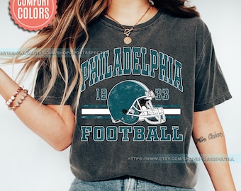 Philadelphia Football Vintage Style Comfort Colors T-Shirt,Philadelphia Football Tshirt,Football Tshirt, Philadelphia Retro Crewneck FAG4