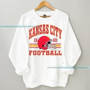 T-shirt sweat vintage de football de Kansas City, col rond de football de Kansas City, sweat-shirt de football, cadeaux pour les fans de Kansas City FAG8 image 2