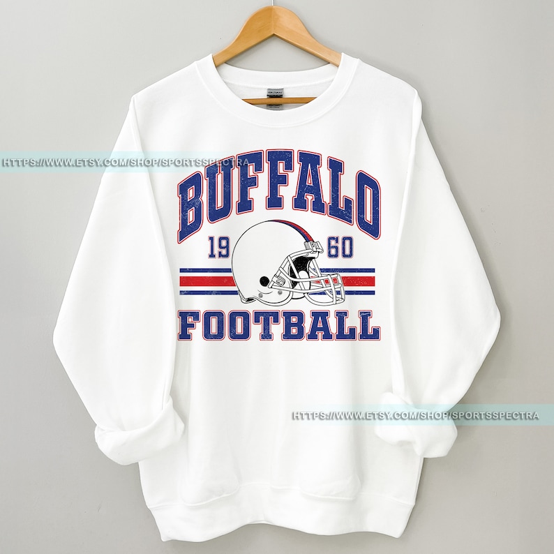 Buffalo Football Vintage Sweatshirt T-Shirt,Buffalo Bill Crewneck Sweatshirt,Buffalo New York,Buffalo Bill Fan Gift,Sunday Football FAG15 zdjęcie 5