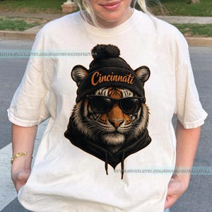 Cincinnati Football Comfort Colors Mascot Style T-Shirt, Cincinnati Football T-Shirt, Bengals Football T-shirt, Cincinnati Fan Gifts FMS21