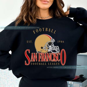 San Francisco Football 49 Vintage Sweatshirt T-Shirt, San Francisco Football T-shirt, San Francisco Football Crewneck FYU6