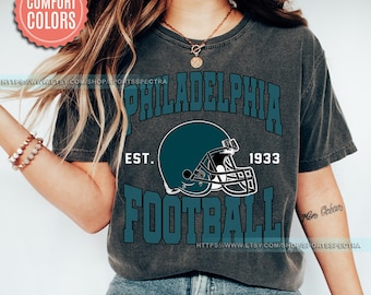Philadelphia Football Vintage Style Comfort Colors T-Shirt,Philadelphia Football Tshirt,Football Tshirt, Philadelphia Retro Crewneck FSA4