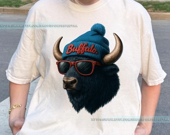 Mascot Style Comfort Colors T-Shirt, Buffalo Bill T-Shirt, Bill T-Shirt, Bills Football Tee, Buffalo New York, Buffalo Bill Fan Gift FMS15