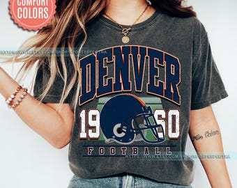 Denver Football Vintage Style Comfort Colors T-Shirt,Retro Denver Football Shirt,Denver Footbal Fans Gift Sweater,Sunday Football FML10