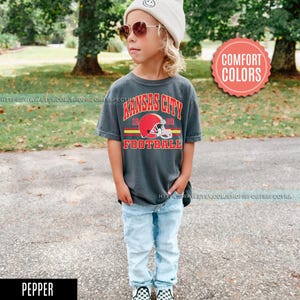 Kansas City Football Vintage Toddler T-Shirt, Kansas City Football Kids, Football Toddler, Kansas City Fan Gifts FAG8 image 3