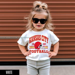Kansas City Football Vintage Toddler T-Shirt, Kansas City Football Kids, Football Toddler, Kansas City Fan Gifts FAG8 image 4