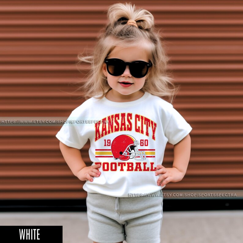 Kansas City Football Vintage Toddler T-Shirt, Kansas City Football Kids, Football Toddler, Kansas City Fan Gifts FAG8 image 4