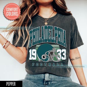 Philadelphia Football Vintage Style Comfort Colors T-Shirt,Philadelphia Football Tshirt,Football Tshirt, Philadelphia Retro Crewneck FML4