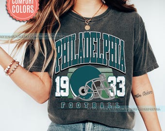 Philadelphia Football Vintage Style Comfort Colors T-Shirt,Philadelphia Football Tshirt,Football Tshirt, Philadelphia Retro Crewneck FML4