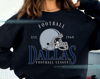 Dallas Football Vintage Style Sweatshirt T-Shirt, Dallas Football Shirt, Cowboy Sweatshirt, Dallas Shirt, Dallas Football Fans Gift FYU1