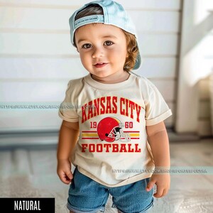 Kansas City Football Vintage Toddler T-Shirt, Kansas City Football Kids, Football Toddler, Kansas City Fan Gifts FAG8 image 2