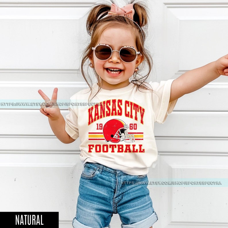 Kansas City Football Vintage Toddler T-Shirt, Kansas City Football Kids, Football Toddler, Kansas City Fan Gifts FAG8 image 1