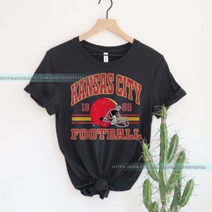T-shirt sweat vintage de football de Kansas City, col rond de football de Kansas City, sweat-shirt de football, cadeaux pour les fans de Kansas City FAG8 image 7