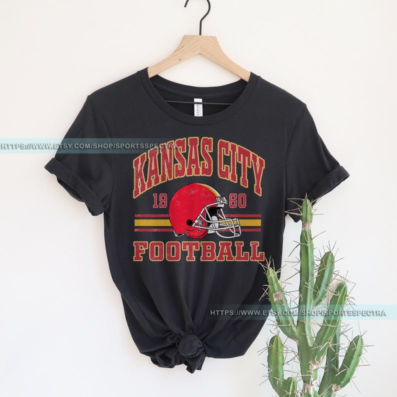 T-shirt sweat vintage de football de Kansas City, col rond de football de Kansas City, sweat-shirt de football, cadeaux pour les fans de Kansas City FAG8 image 7