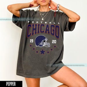 Chicago Football Vintage Style Comfort Colors T-Shirt ,Retro Chicago Football T-Shirt , Chicago Fan Gift , Sunday Football FSD12