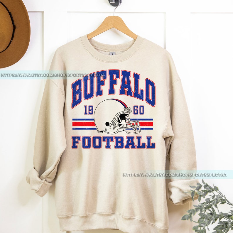 Buffalo Football Vintage Sweatshirt T-Shirt,Buffalo Bill Crewneck Sweatshirt,Buffalo New York,Buffalo Bill Fan Gift,Sunday Football FAG15 zdjęcie 2