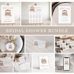 Floral Bridal Shower Bundle: Invitation & Games - Canva Template (Digital Download