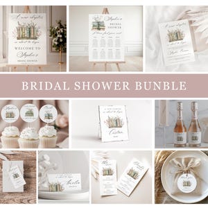 New Chapter Begins Bridal Shower Bundle Templates Editable Her Next Chapter Wedding Shower Sign Wildflower Library Book Shower Games WC167