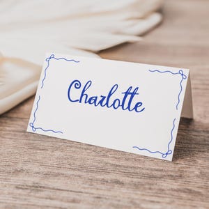 Handwritten Wedding Place Cards, Reception Name Cards, Whimsical Wedding, Canva Template, Modern Wedding Place Card WC155