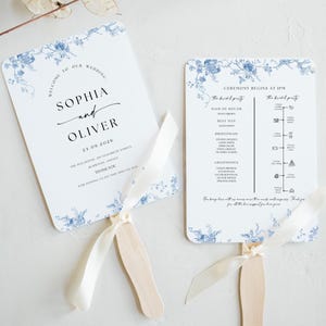 Minimal Wedding Program Fan Printable Printable Program Fans Wedding Timeline Program Ceremony Fan Wedding Order of Events Canva