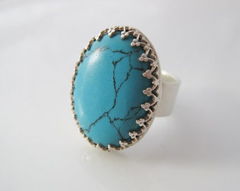 Beautiful Blue Turquoise Silver ring