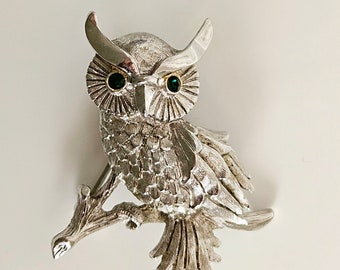 Monet Owl brooch