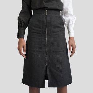 Black midi eco skirt