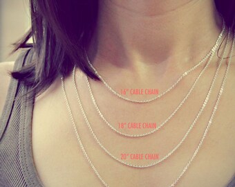 16 inch silver necklaces