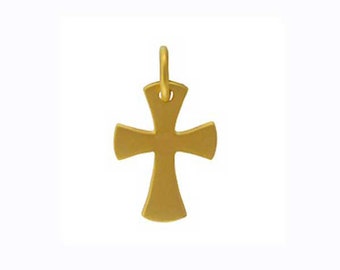 Gold Cross Charm, Celtic Cross