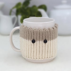 Knitted Mug Cozy, Tea lovers gift, Cup cozy, Knit cozies, Coffee lover, Gift for her, Woman cave, Party favors, Kitchen accents