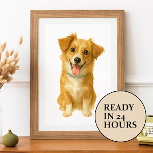 Retratos de mascotas personalizados a partir de la foto de su mascota, GIF conmemorativos para mascotas, retrato de perro, dibujo artístico de mascotas, descarga digital