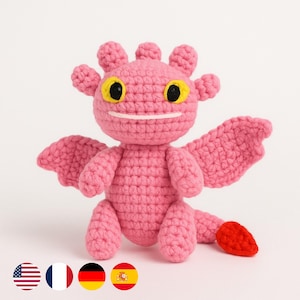 Toothless Crochet Pattern | Night Fury Crochet PDF | Nightfury Crochet | Crochet Pattern Toothless | Toothless Plush | Kids Toy Pattern