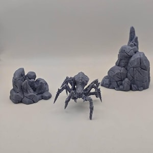 Juego de figuras de araña gigante para D&D