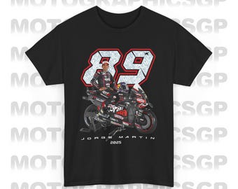 Camiseta MotoGP Jorge Martin Aprilia 2025, Ropa de Moto Aprilia Martinator, Ropa MotoGP Aparilia Merchandise Jorge Martin 89 Camiseta Champion
