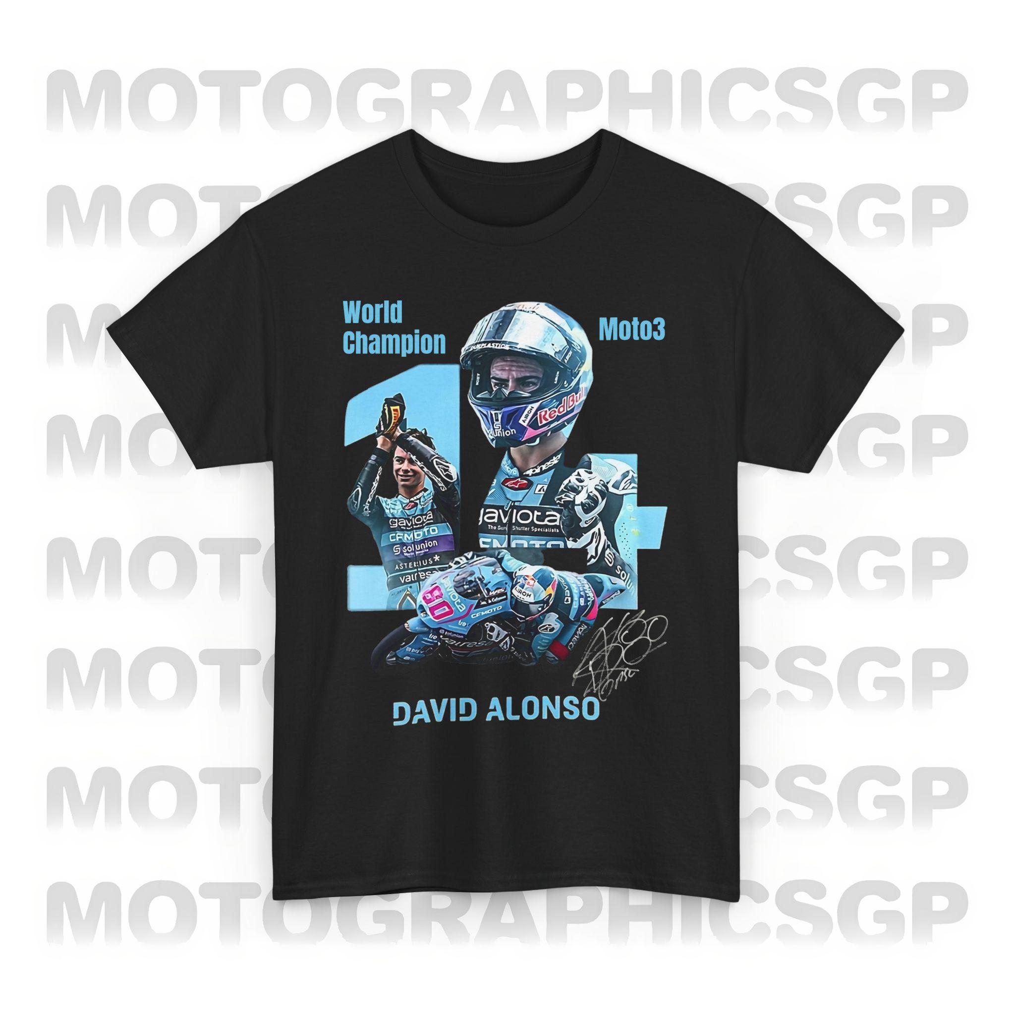 motogp ダビドアロンソ Tシャツ 各種サイズございます。 MotoGP デビッド アロンソ 80 Tシャツ、レーシング チャンピオン 2025