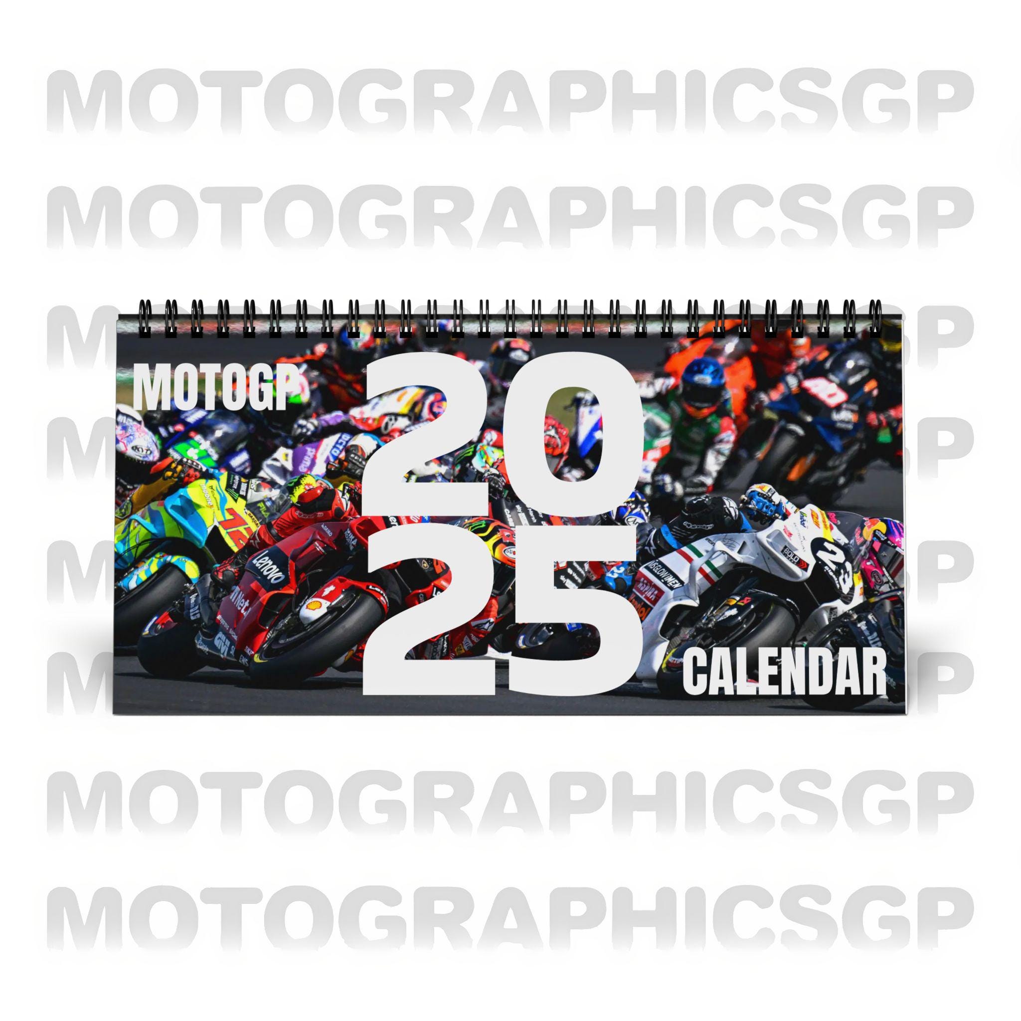 MotoGP Desk Calendar 2025 Season Gift MotoGP Fan, Best Race Moments, Calendar 2025 MotoGp 2025 Desktop Gift, Marc Marquez, Bagnaia, Acosta