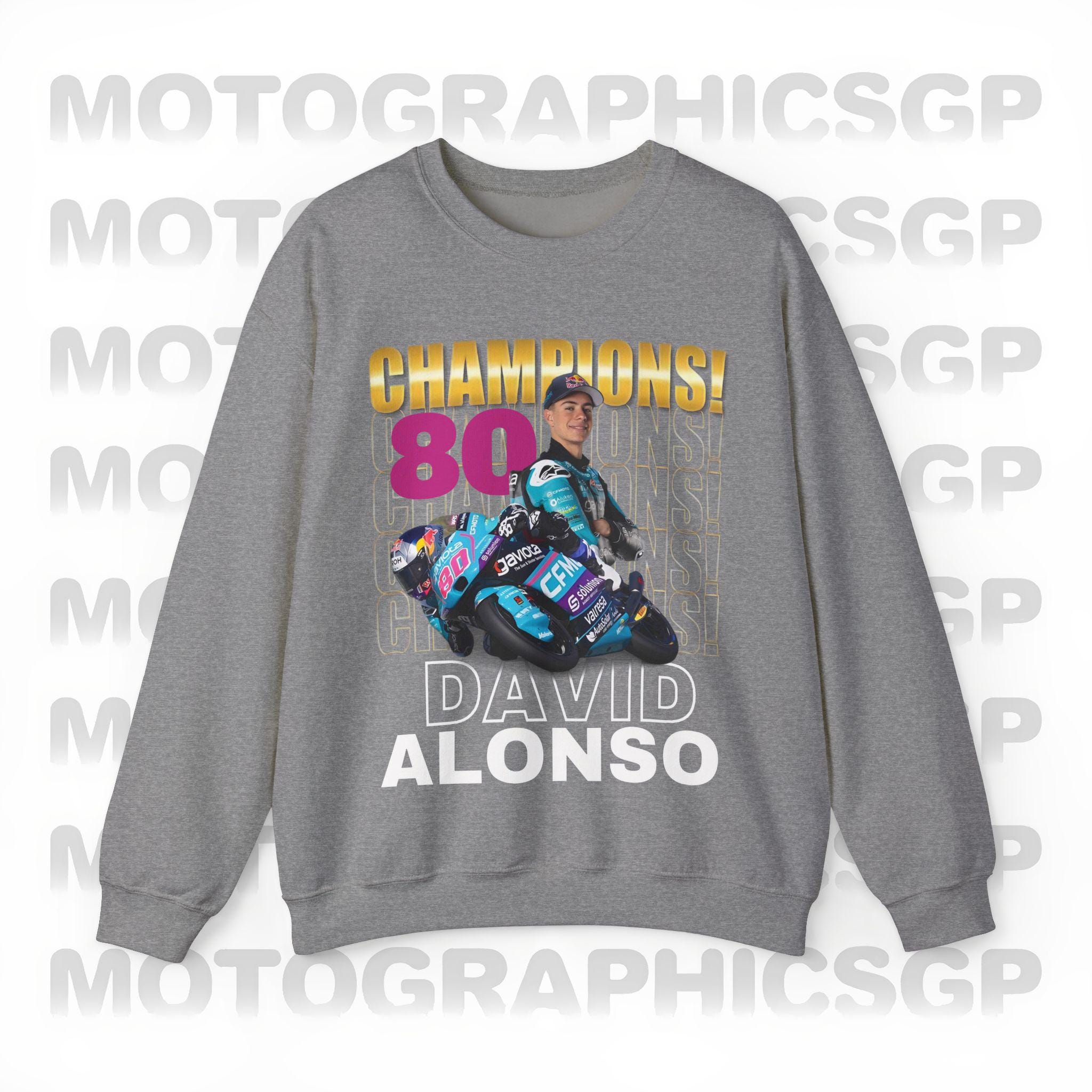 Motogp David Alonso 80 Sweatshirt, Champion Road Racing Motorcycle 