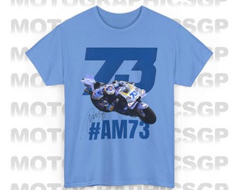 Ropa de MotoGP Alex Márquez Ducati 2025, Merchandising Alex Márquez 73 Ropa del equipo Ducati Gresini, Camiseta Motosport AM73 Regalo, Camiseta Gráfica