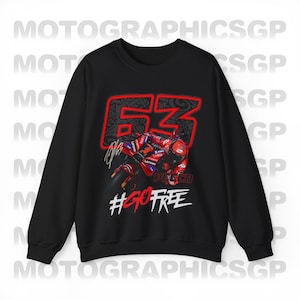 MotoGP Pecco Bagnaia 63 Ducati Sweatshirt, MotoGP World Champion Shirt, Racing Tee, Francesco Bagnaia Merch, Ducati Team, Racing Clothes