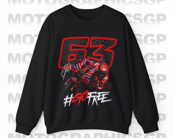 Sudadera Ducati Pecco Bagnaia 63 de MotoGP, camiseta de campeón del mundo de MotoGP, camiseta de carreras, merchandising de Francesco Bagnaia, equipo Ducati, ropa de carreras