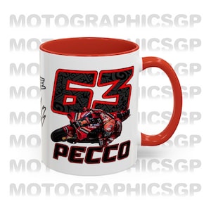 MotoGP Coffee Mug, Bagnaia Francesco 63 Ducati Racing Gift, MotoGP Merchandise, Graphic Race Cup, 2024 Champion Mug, Pecco Bagnaia Gift Tee