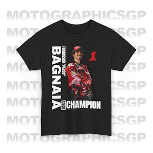 MotoGP Pecco Bagnaia Ducati Shirt 2024 Bagnaia Merchandise World Champion, Moto Racing Tee Road Racing Clothes, Bagnaia Tee Ducati Team